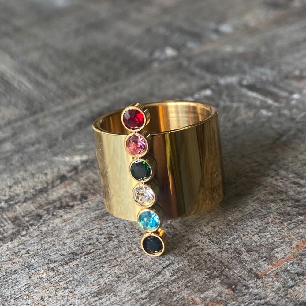 NEW Chakra Gold Statement Ring - Picture 9 of 16